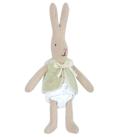 MAILEG - BUNNY: BABY MICRO WITH A GREEN VEST