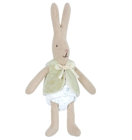 MAILEG - BUNNY: BABY MICRO WITH A GREEN VEST 