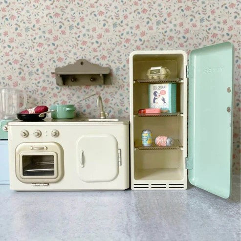 MAILEG - FURNITURE: MINIATURE FRIDGE MINT 