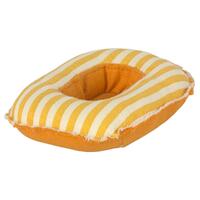 MAILEG - MOUSE VACATION: YELLOW STRIPE RUBBER BOAT FOR SMALL MOUSE