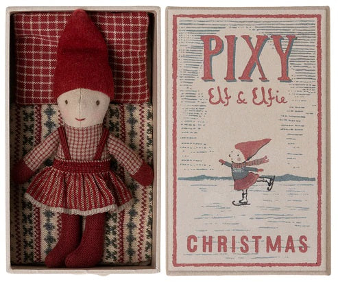 MAILEG - CHRISTMAS: PIXIE ELFIE IN A MATCHBOX