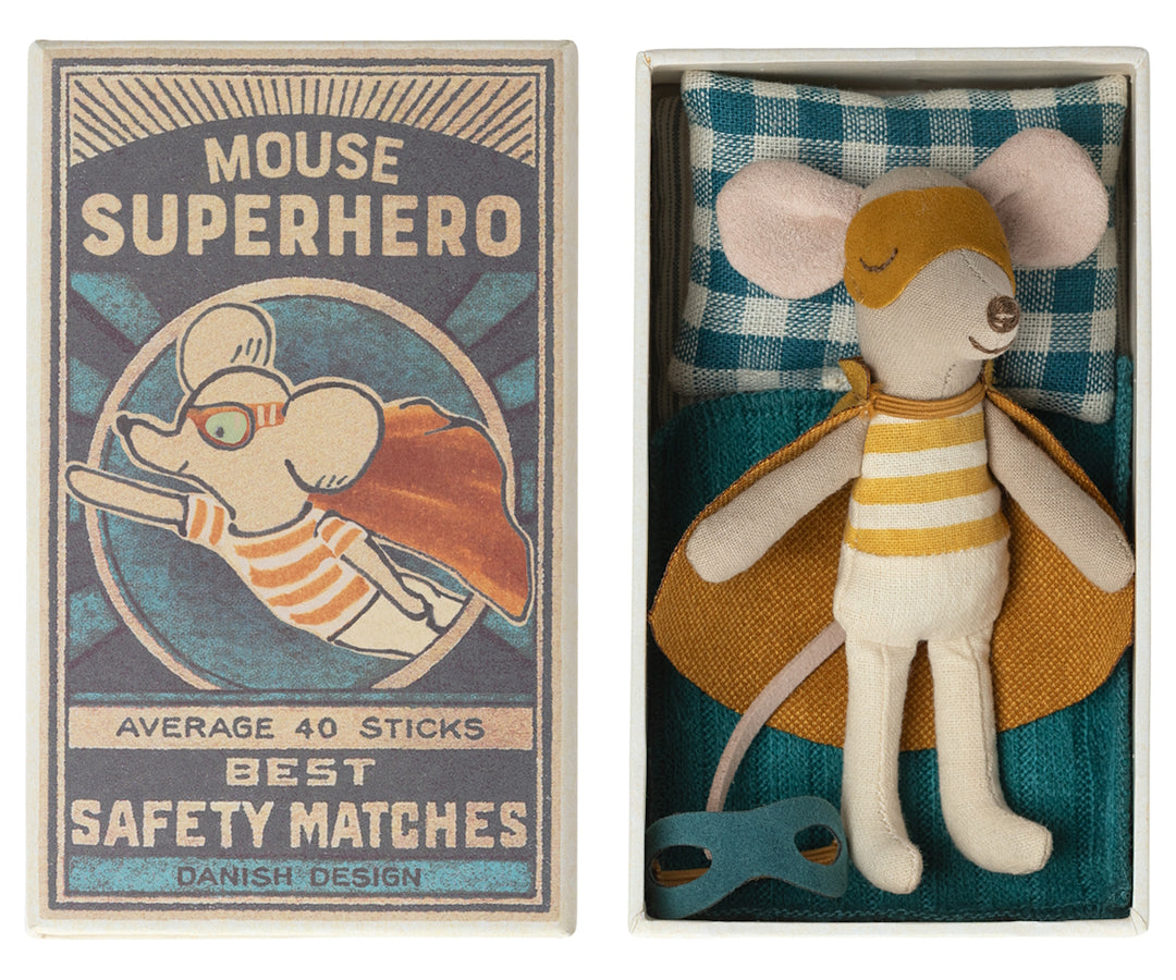 MAILEG - MOUSE: SUPER HERO IN A BOX