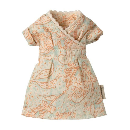 MAILEG - CLOTHING: BATHROBE FOR MOUSE DUSTY BLUE 