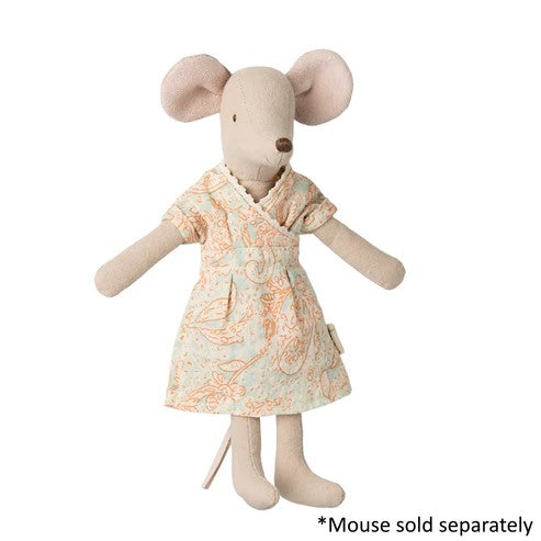 MAILEG - CLOTHING: BATHROBE FOR MOUSE DUSTY BLUE 
