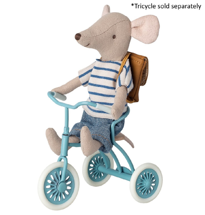 MAILEG - TRICYCLE MOUSE BIG BROTHER WITH BAG