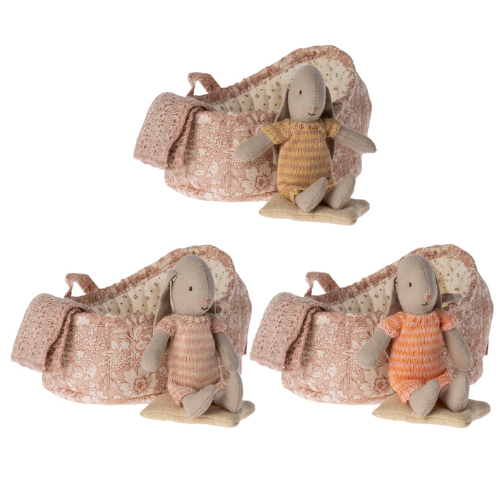 MAILEG - BUNNY: MICRO IN CARRY COT