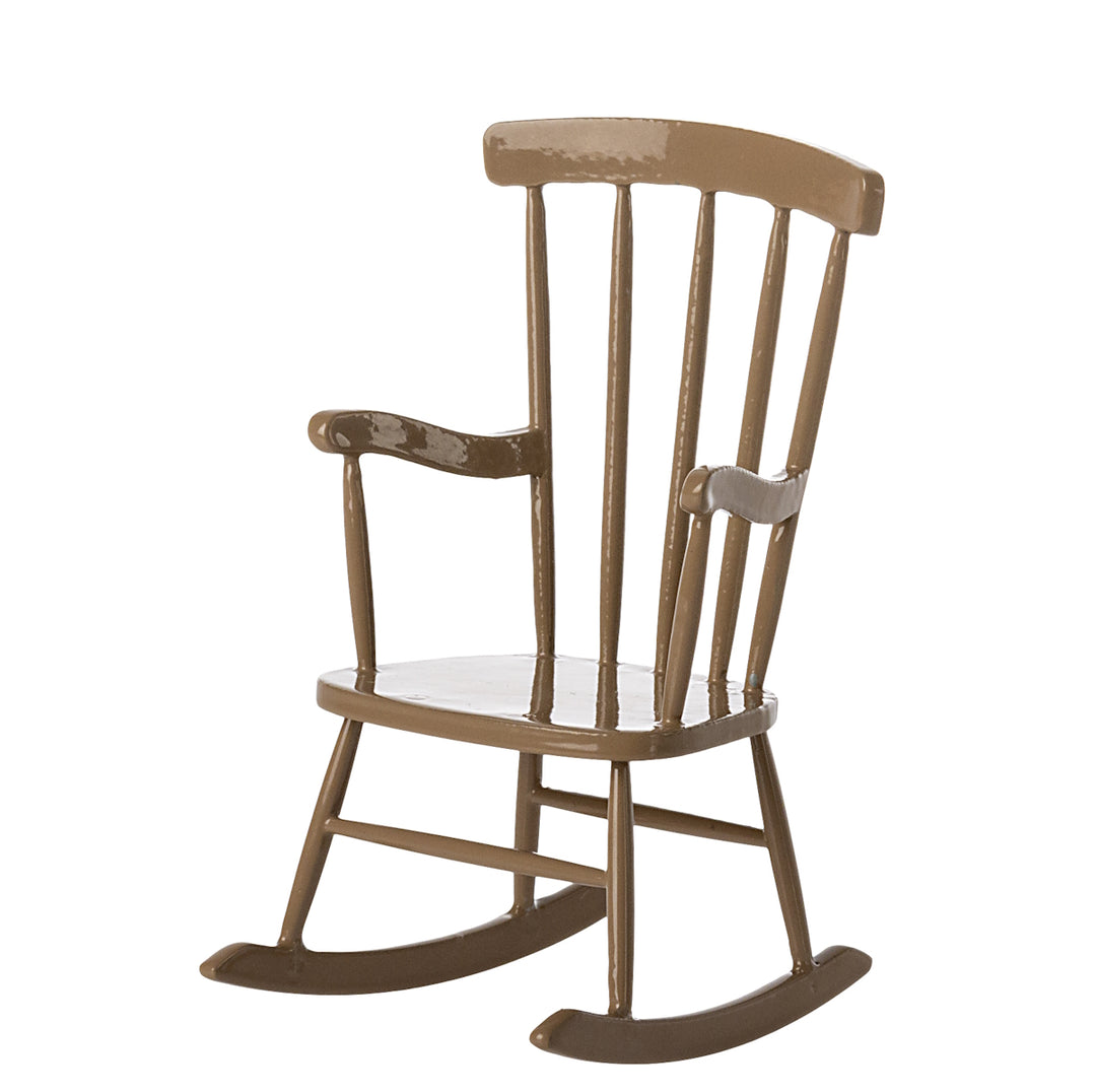 MAILEG - FURNITURE: ROCKING CHAIR FOR MOUSE LIGHT BROWN