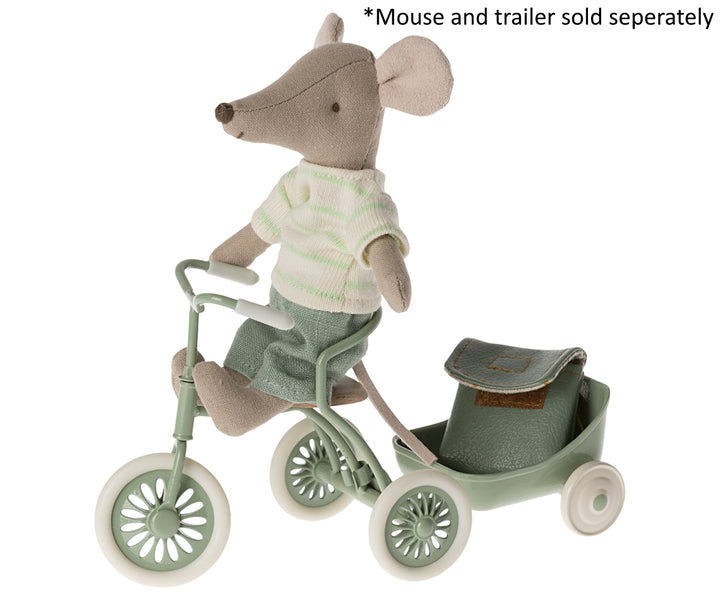MAILEG - HOME & ACC: ABRI A MOUSE TRICYCLE GREEN 