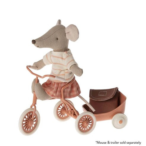 MAILEG - MOUSE: TRICYCLE BIG SISTER CORAL 