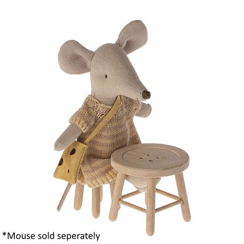MAILEG - FURNITURE: MOUSE TABLE AND STOOL 