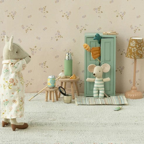 MAILEG - FURNITURE: MOUSE TABLE AND STOOL 