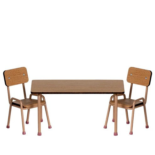 MAILEG - FURNITURE: MOUSE TABLE & CHAIR SET 