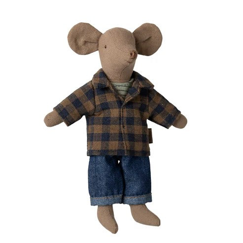MAILEG - MOUSE: DAD LIGHT BROWN 