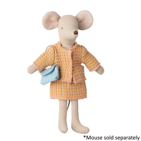 MAILEG - CLOTHING: KNITTED BLOUSE AND SKIRT IN A SUITCASE FOR GRANDMA MOUSE 