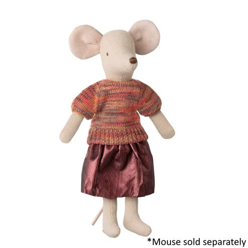MAILEG - CLOTHING: MUM MOUSE SKIRT AND KNITTED BLOUSE 