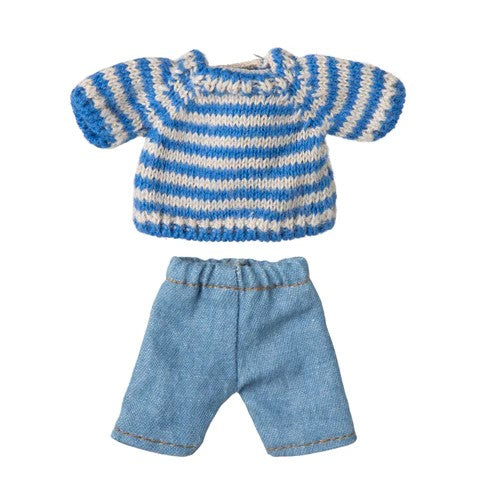 MAILEG - CLOTHING: BIG BROTHER KNITTED SWEATER AND PANTS 