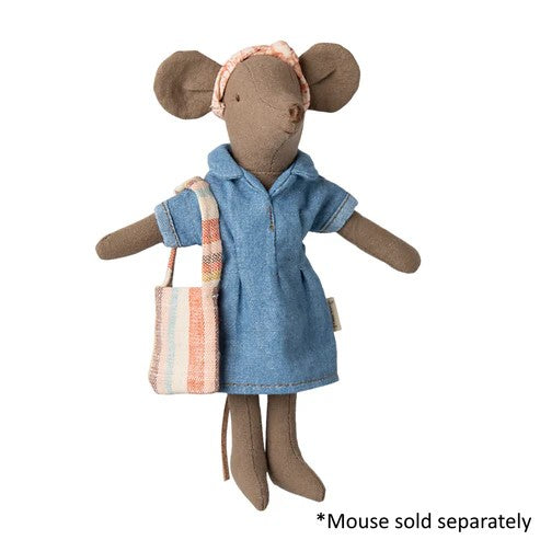 MAILEG - CLOTHING: MUM MOUSE DENIM DRESS AND BAG 
