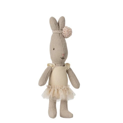 MAILEG - RABBIT MICRO: BALLET SUIT WITH CREAM SKIRT 