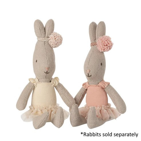 MAILEG - RABBIT MICRO: BALLET SUIT WITH CREAM SKIRT 