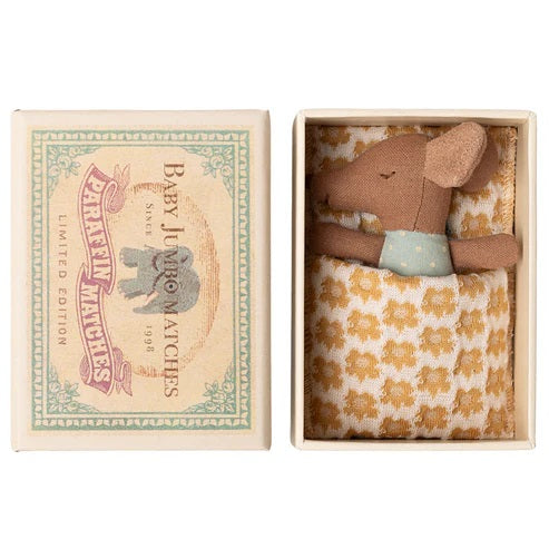 MAILEG - MOUSE: BABY SLEEPY WAKEY BLUE IN A BOX