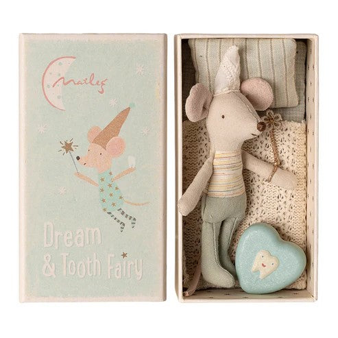 MAILEG - MOUSE: LITTLE BROTHER TOOTH FAIRY IN A BOX 