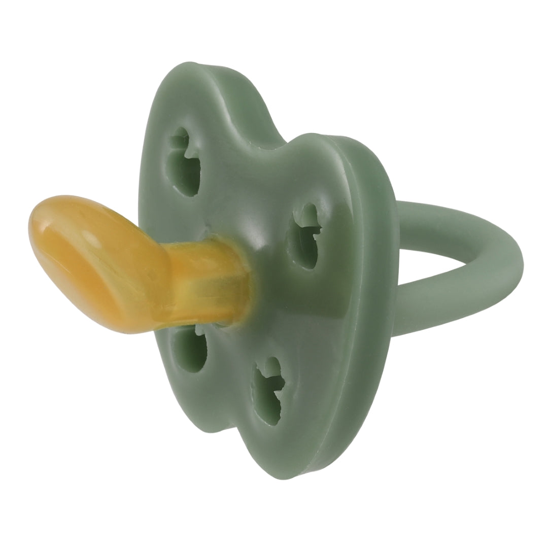 HEVEA - COLOUR PACIFIER ORTHODONTIC: MOSS GREEN [sz:0-3 MTHS]