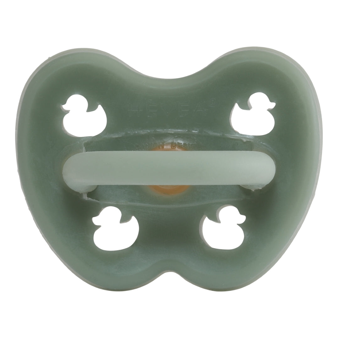 HEVEA - COLOUR PACIFIER ORTHODONTIC: MOSS GREEN [sz:3-36 MTHS]