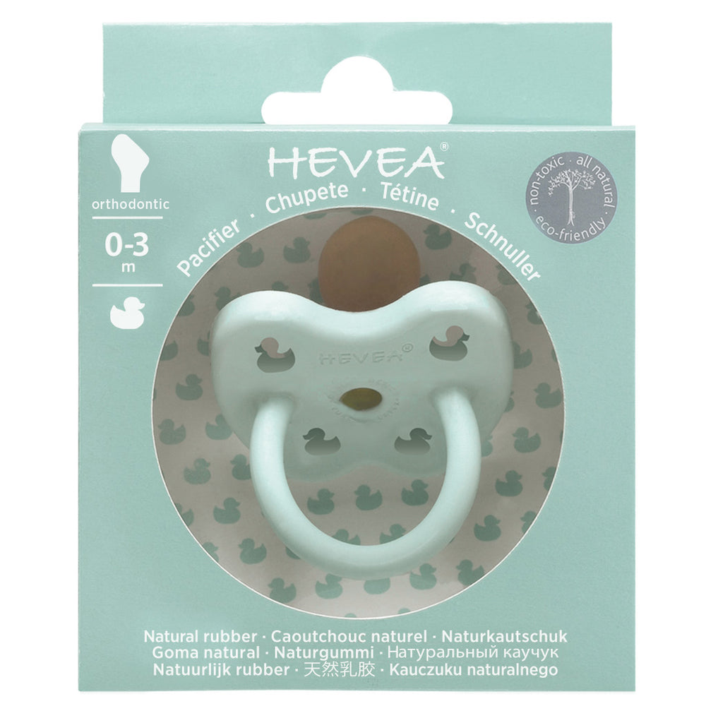 HEVEA - COLOUR PACIFIER ORTHODONTIC: MELLOW MINT [sz:0-3 MTHS]