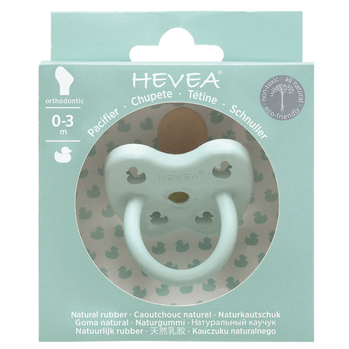 HEVEA - COLOUR PACIFIER ORTHODONTIC: MELLOW MINT [sz:0-3 MTHS]
