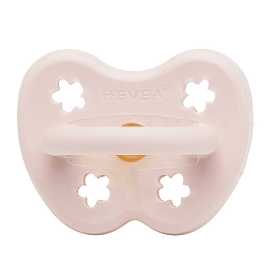 HEVEA - COLOUR PACIFIER ORTHODONTIC 2 PK: POWDER PINK MILKY WHITE 