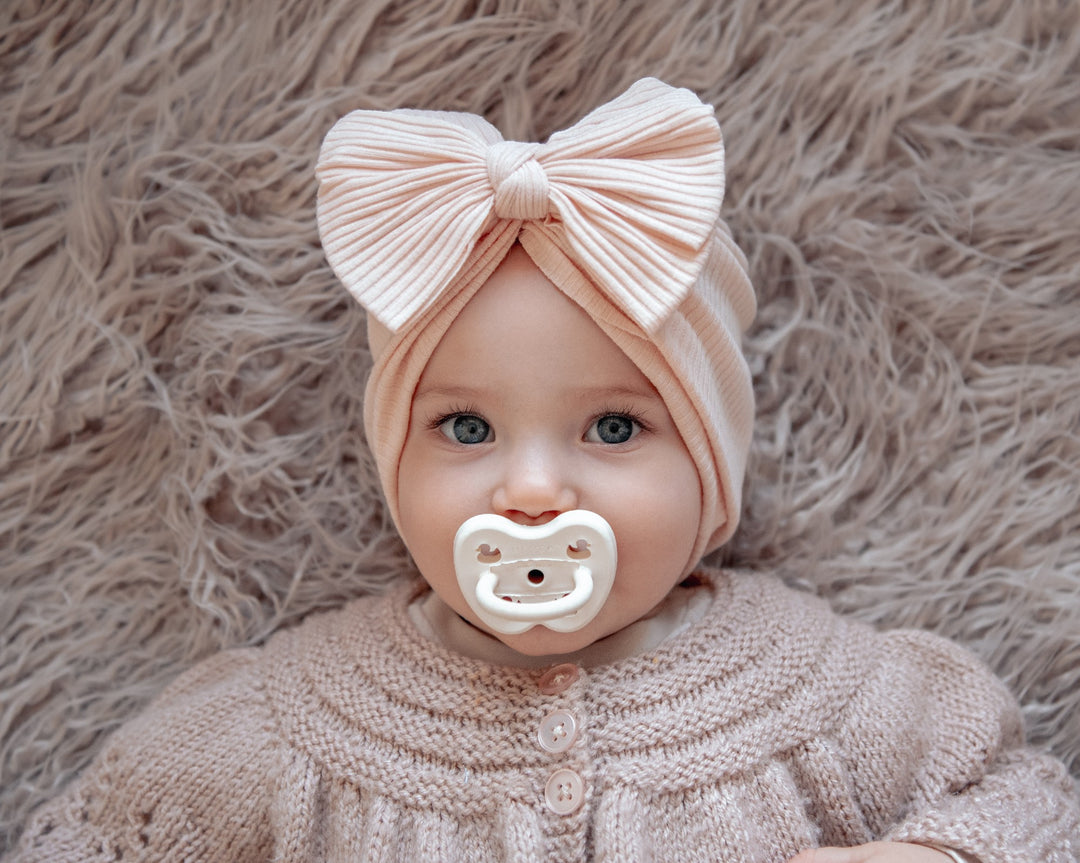 HEVEA - COLOUR PACIFIER ORTHODONTIC 2 PK: BABY BLUE MILKY WHITE [sz:0-3 MTHS]
