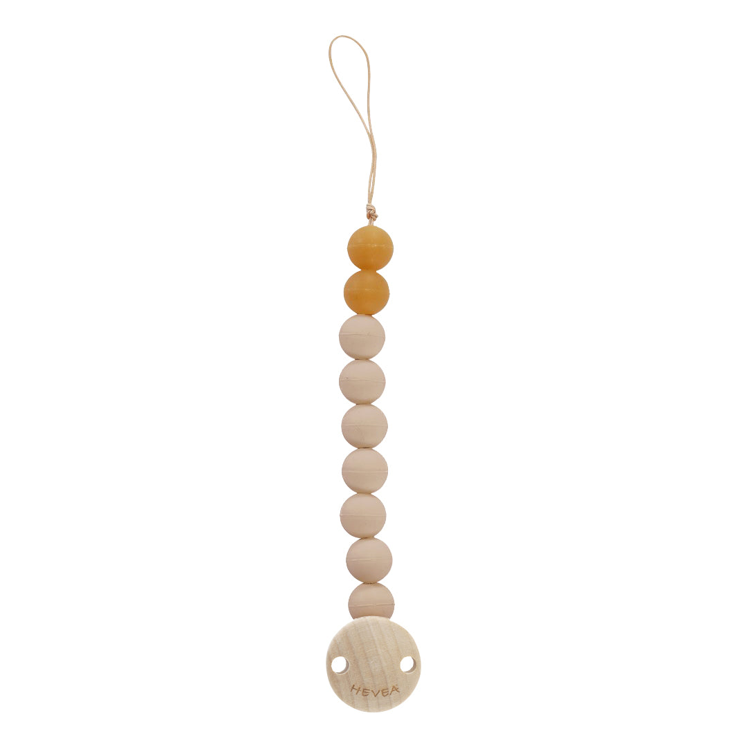 HEVEA - PACIFIER  HOLDER NATURAL RUBBER: SANDY NUDE