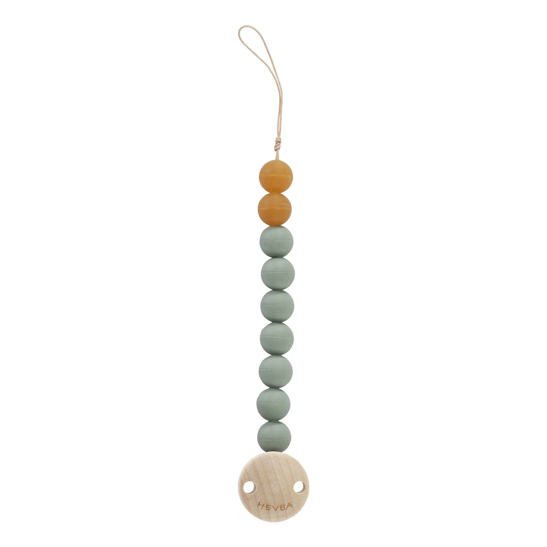 HEVEA - PACIFIER  HOLDER NATURAL RUBBER: SEAFOAM BLUE
