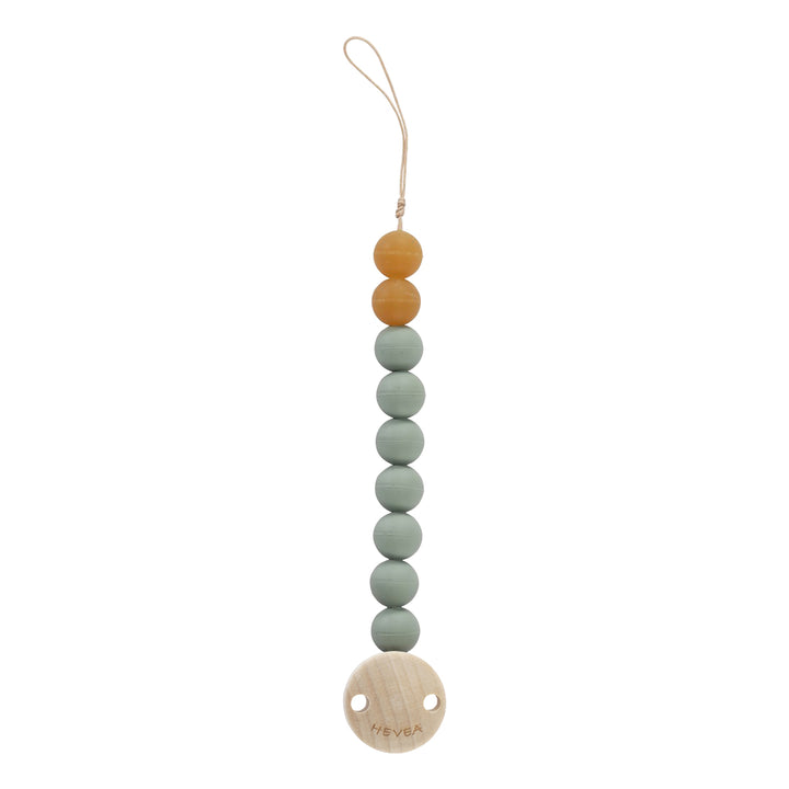 HEVEA - PACIFIER  HOLDER NATURAL RUBBER: SEAFOAM BLUE