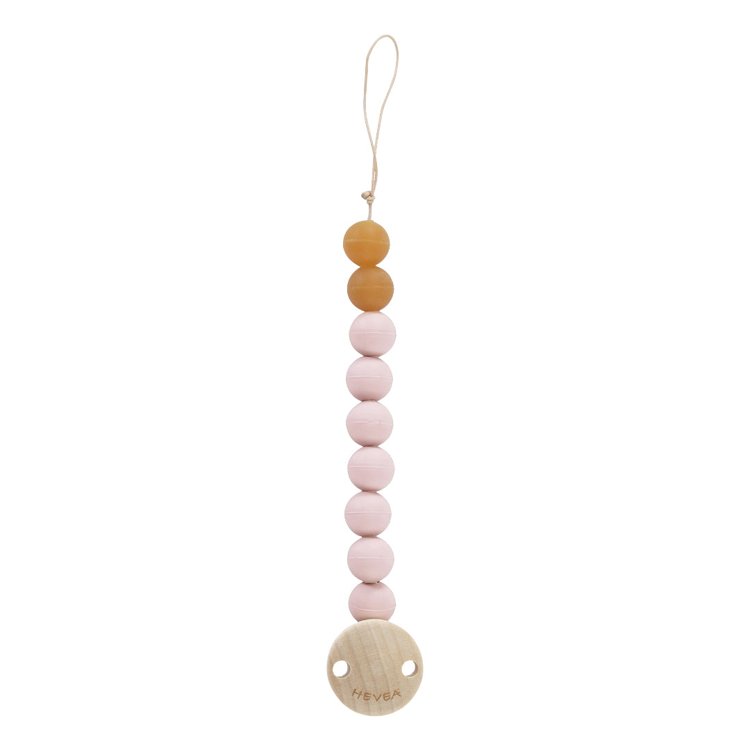 HEVEA - PACIFIER  HOLDER NATURAL RUBBER: POWDER PINK 