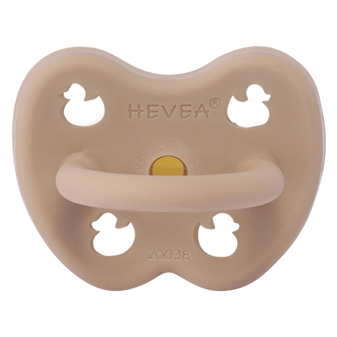 HEVEA - COLOUR PACIFIER ORTHODONTIC: BEIGE [sz:3-6 MTHS]