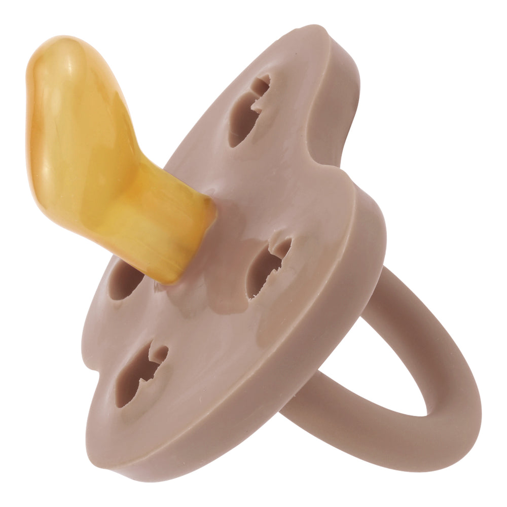 HEVEA - COLOUR PACIFIER ORTHODONTIC: BEIGE [sz:3-6 MTHS]