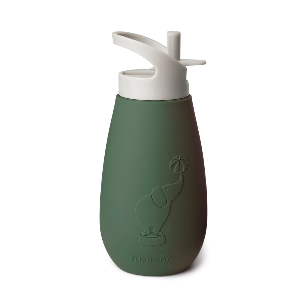 NUUROO - AIKO SILICONE DRINKING BOTTLE: DUSTY GREEN