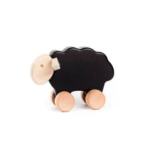 BAJO - WOODEN BLACK SHEEP WITH WHITE FACE