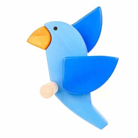BAJO - WOODEN BLUEBIRD COAT PEG 