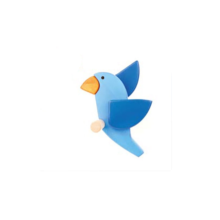 BAJO - WOODEN BLUEBIRD COAT PEG 
