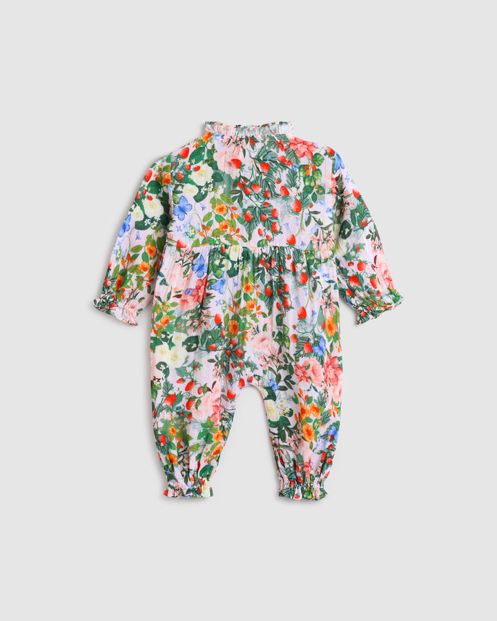 ALEX AND ANT - HELENA PLAYSUIT: STRAWBERRY PINK [sz:0-3 MTHS]