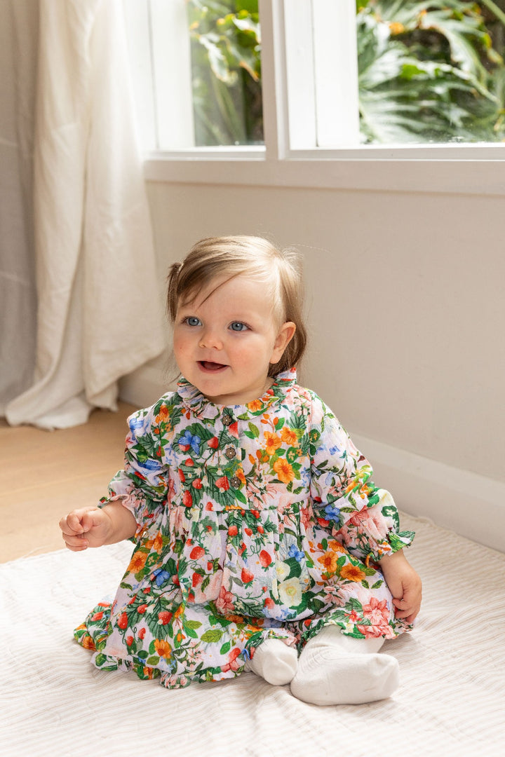 ALEX AND ANT - HELENA PLAYSUIT: STRAWBERRY PINK [sz:0-3 MTHS]