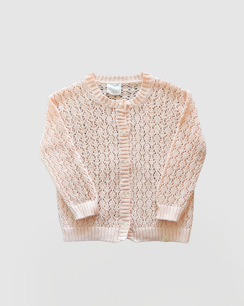 ALEX AND ANT - DOLCE POINTELLE CARDIGAN: PETAL PINK [sz:1-2 YRS]
