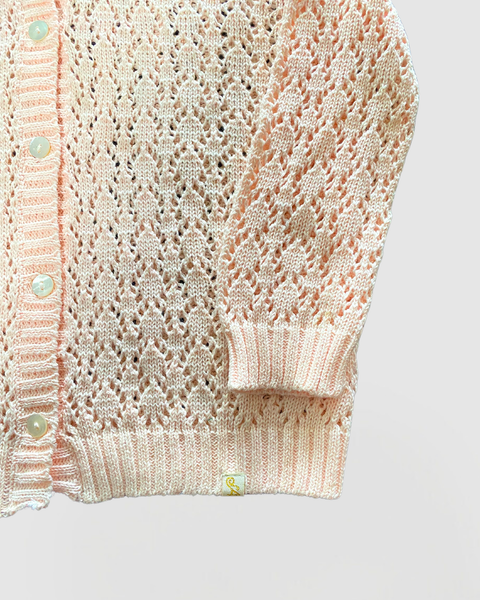 ALEX AND ANT - DOLCE POINTELLE CARDIGAN: PETAL PINK [sz:1-2 YRS]