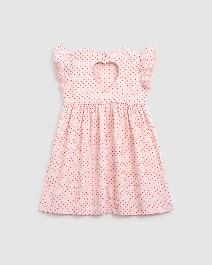 ALEX AND ANT - LOVE DRESS: PINK/RED POLKADOT [sz:1 YR]