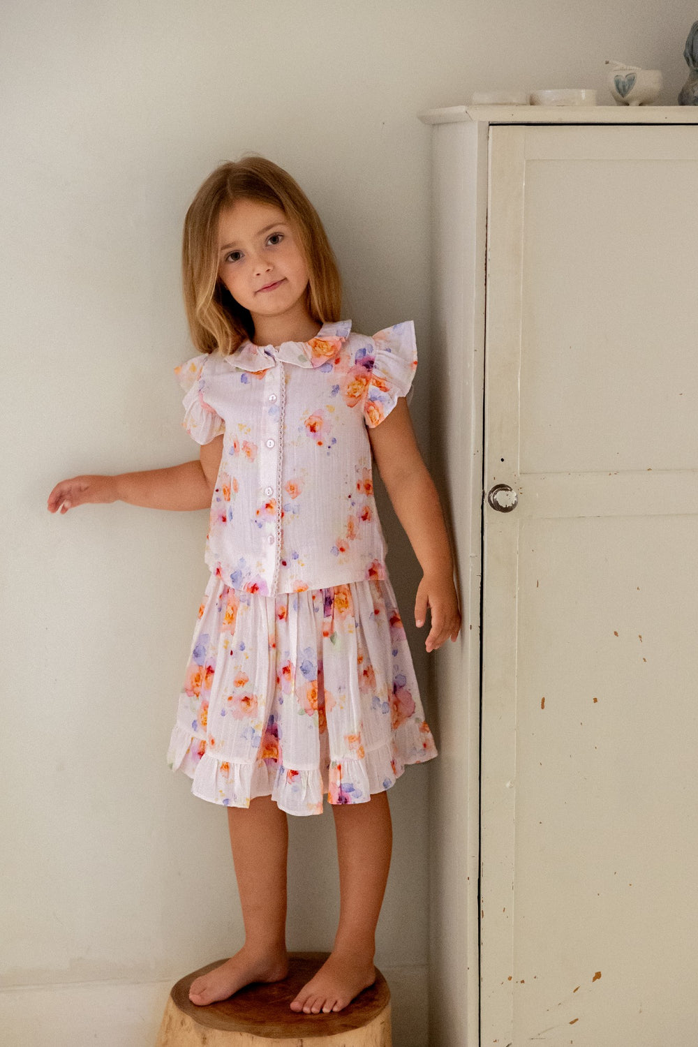ALEX AND ANT - MARIA PIA SKIRT: ROSES [sz:1 YR]