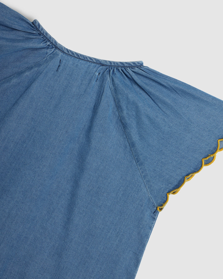 ALEX AND ANT - EMMI TOP: CHAMBRAY [sz:1 YR]