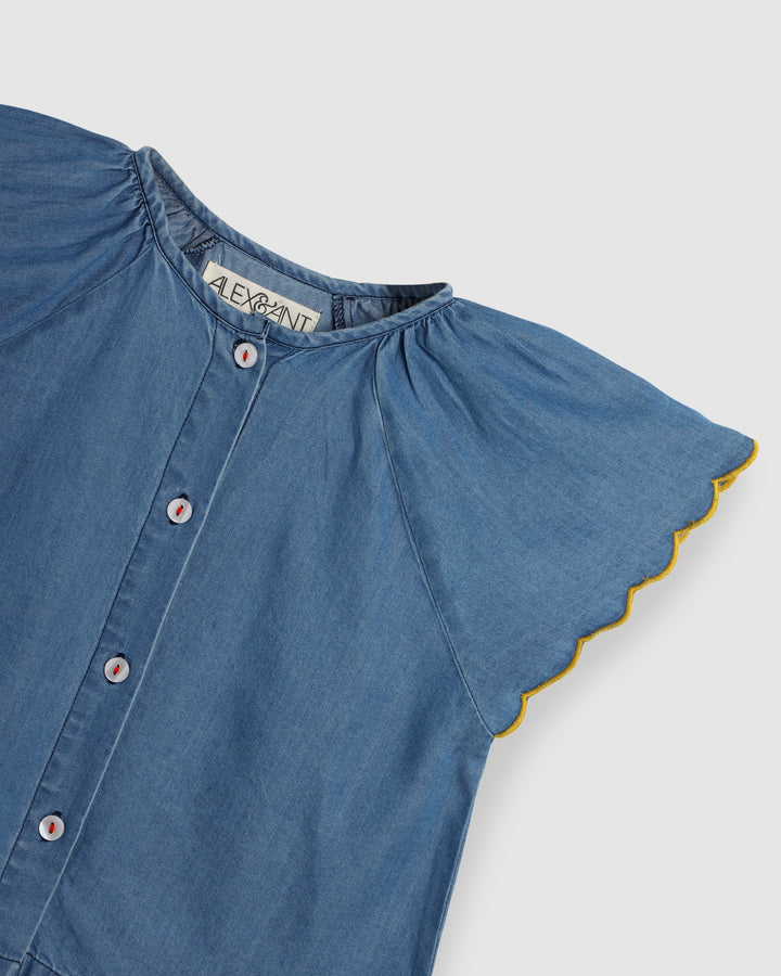 ALEX AND ANT - EMMI TOP: CHAMBRAY [sz:1 YR]