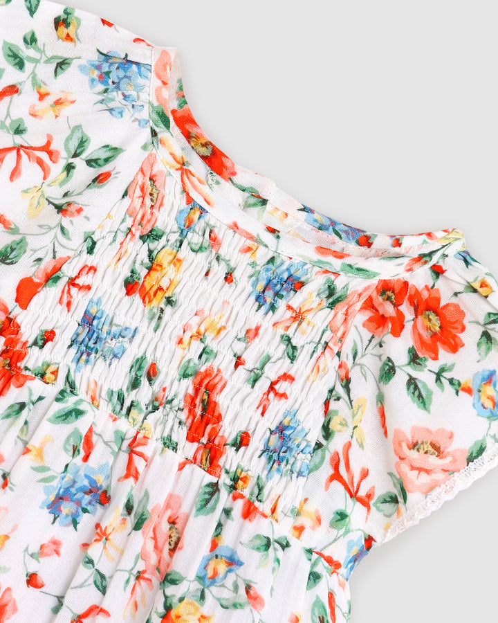 ALEX AND ANT - ETHEL PLAYSUIT: PRETTY FLORAL [sz:0-3 MTHS]